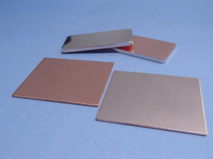 Pressed pieces of active metal brazing material / copper composite material
