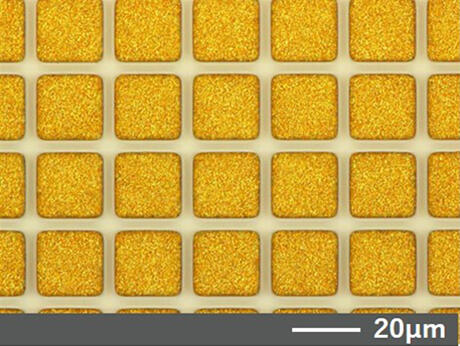 Top SEM image of high-density mounting