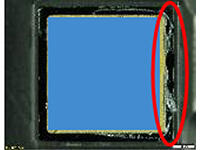 기존의 석영 유리 금 주석 밀봉 - 균열 발생