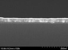 Cross-sectional SEM image of two-stage film formation