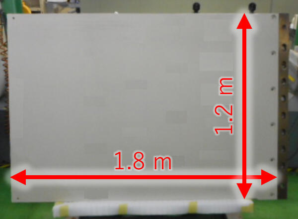 Platinum plating on titanium substrate of 1.8m×1.2m