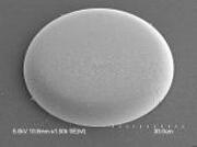 SEM image of Ni/Au plating on a Φ50 μm pad